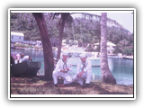 A stop in Bermuda heading for the Panama Canal. Pictured Left Nicholas LaConte; Right Ed Malon